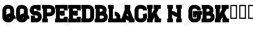 QQspeedBlack H GBK字体转换